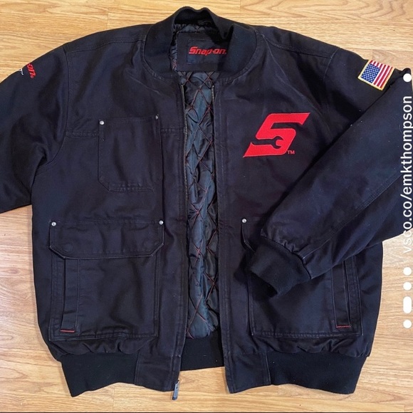 Tools Quilted Lined Black Jacket Mens 
